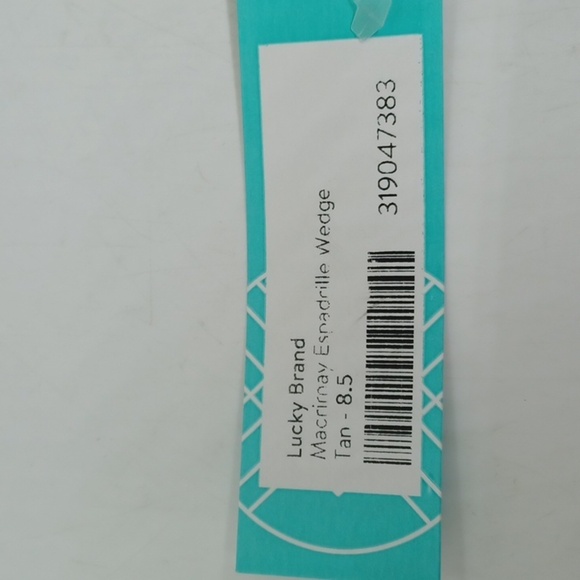 New Lucky Brand Macrimay Espadrille Wedge Tan Sz 8.5M - Picture 2 of 7